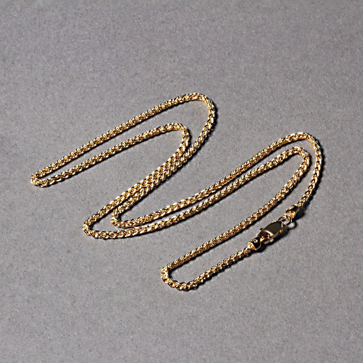 14k Yellow Gold Round Wheat Chain (1.50 mm)