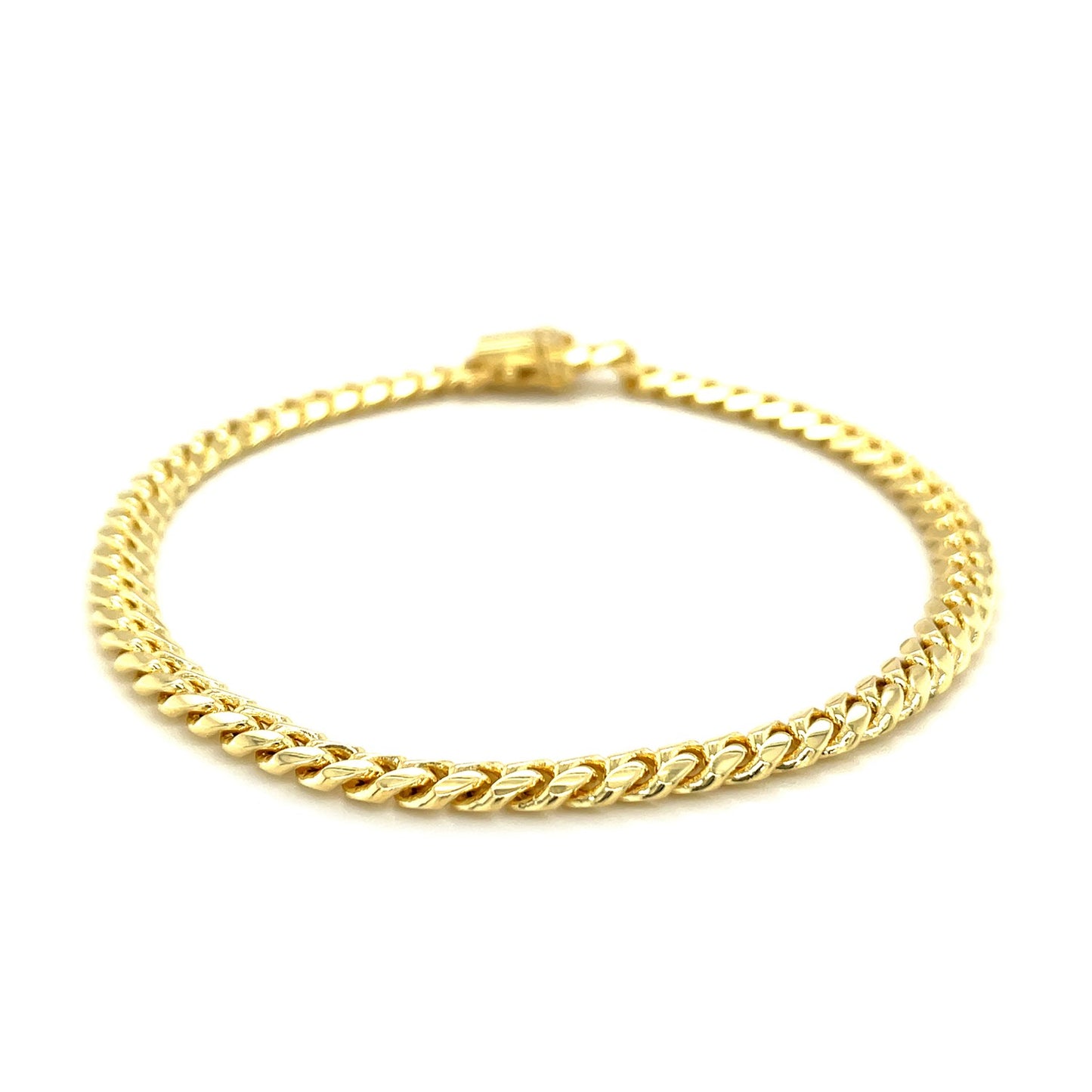 14k Yellow Gold Classic Miami Cuban Solid Bracelet (4.90 mm)