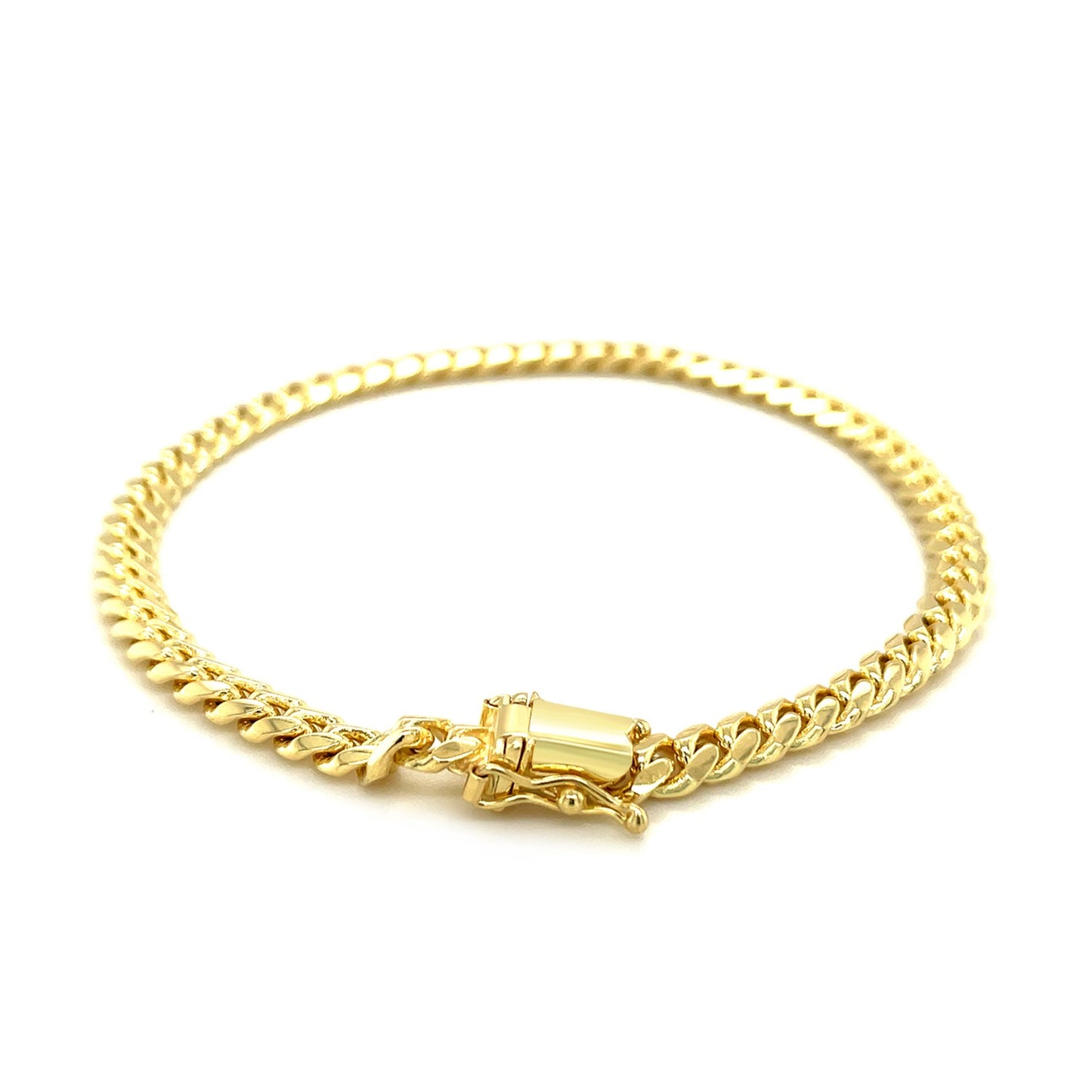 14k Yellow Gold Classic Miami Cuban Solid Bracelet (4.90 mm)