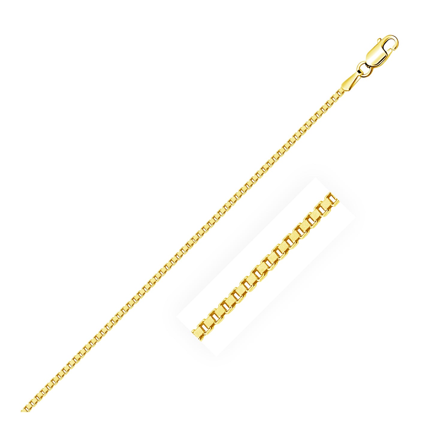 14k Yellow Gold Classic Box Chain (1.10 mm)