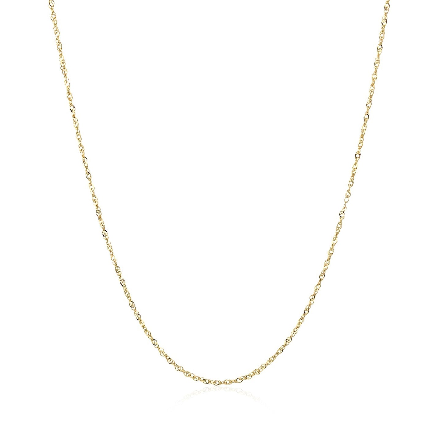 14k Yellow Gold Singapore Chain 0.8mm (0.81 mm)