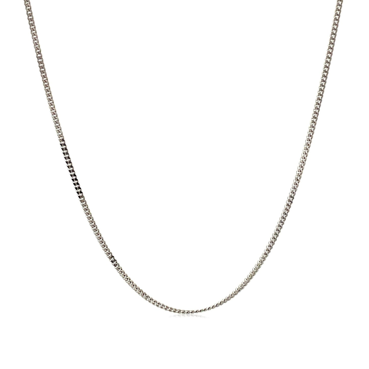 10k White Gold Gourmette Chain 1.0mm (1.00 mm)