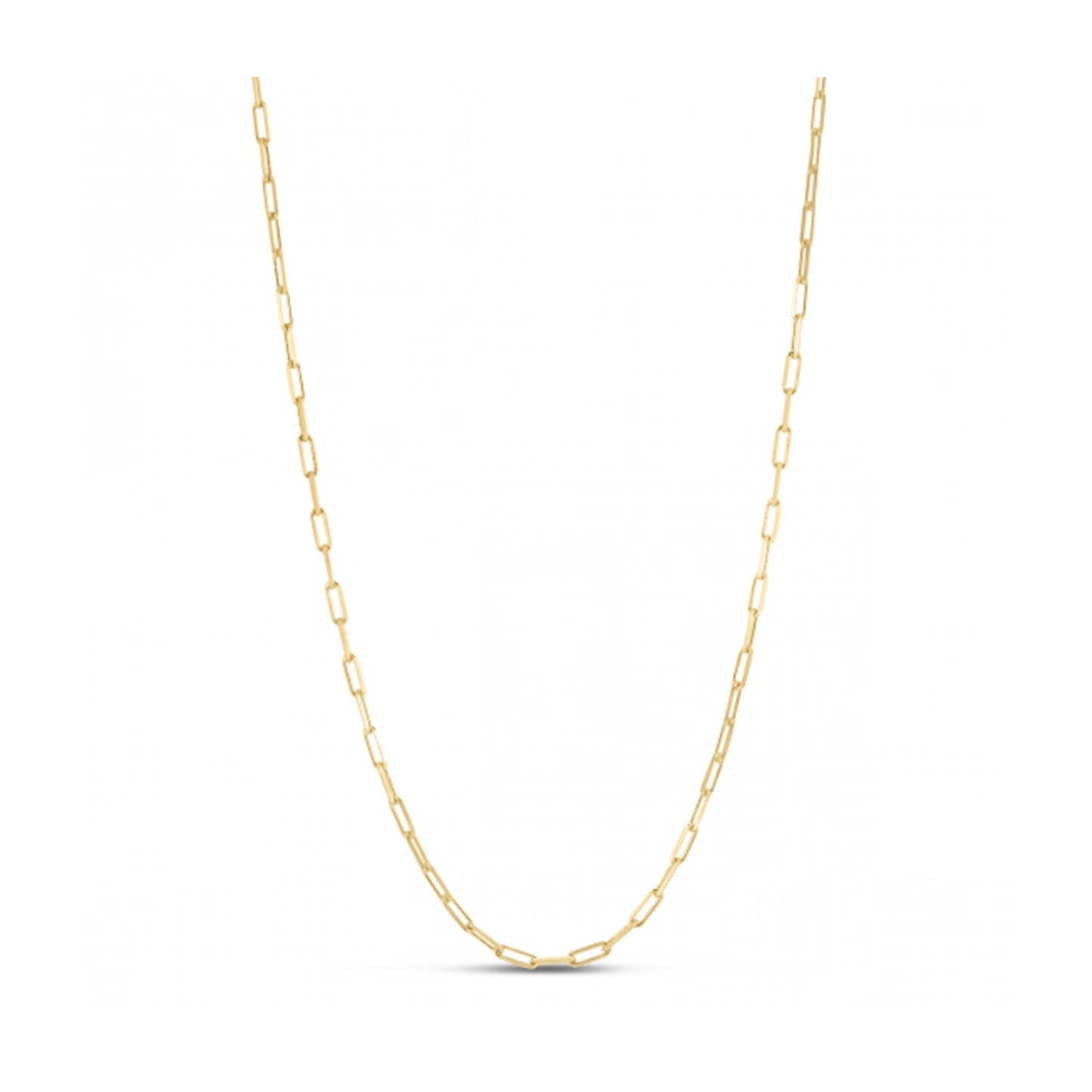 Sterling Silver Gold Plated Paperclip Chain (2.50 mm)