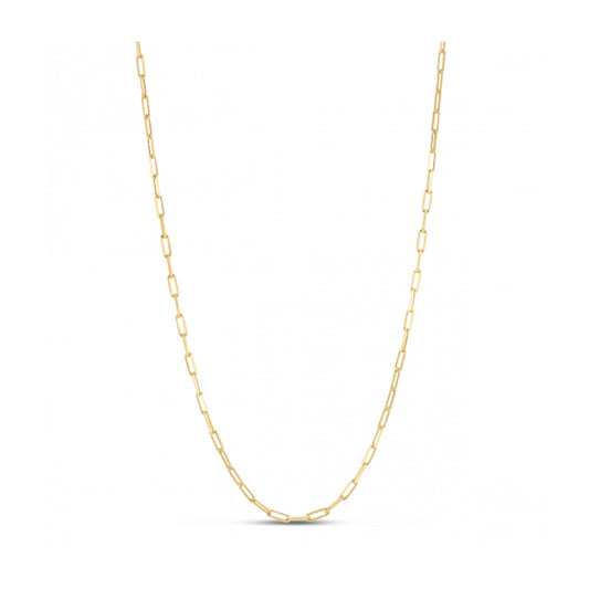 Sterling Silver Gold Plated Paperclip Chain (2.50 mm)