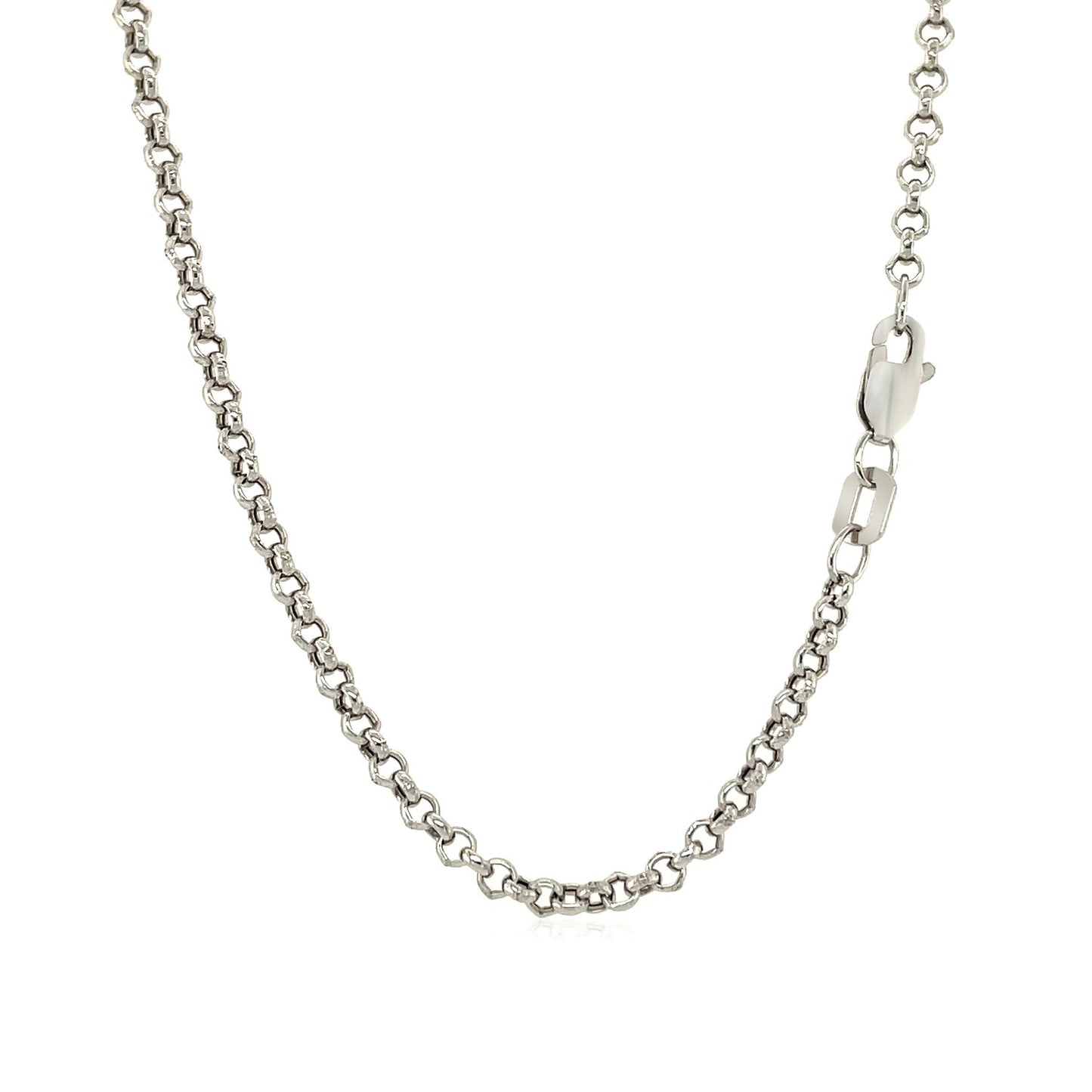 10k White Gold Rolo Chain (2.40 mm)