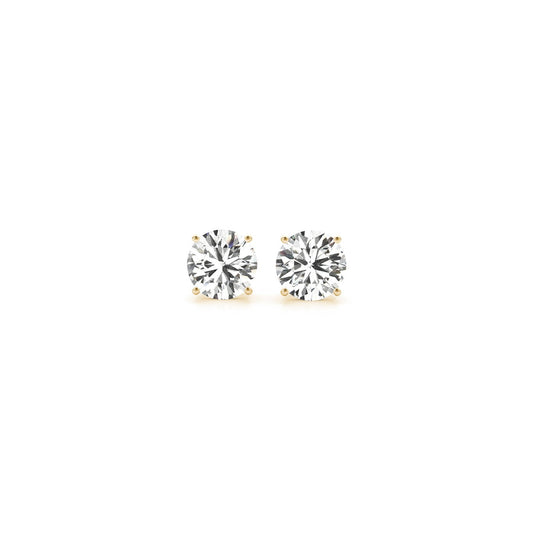 1 cttw Certified IGI Lab Grown Round Diamond Earrings 14k Yellow Gold (G/VS2)