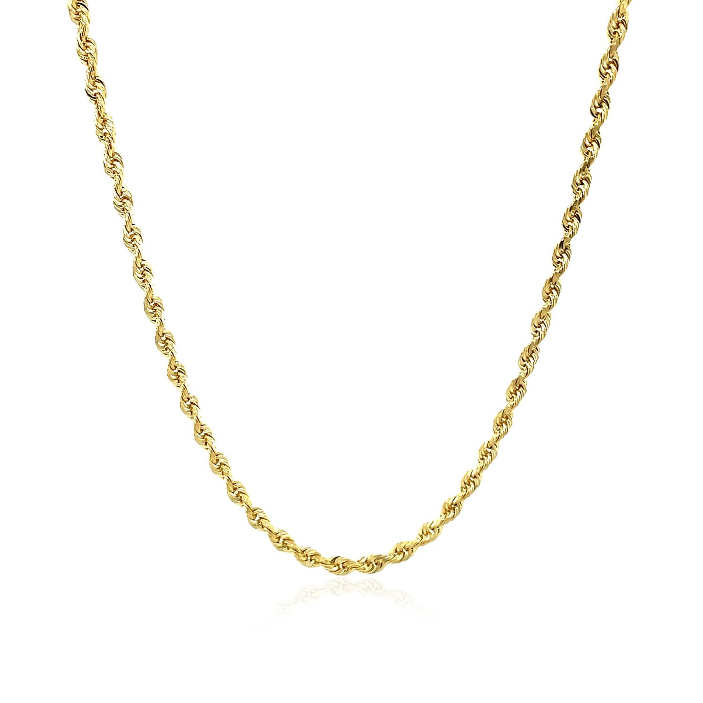 10k Yellow Gold Solid Diamond Cut Rope Chain (2.50 mm)