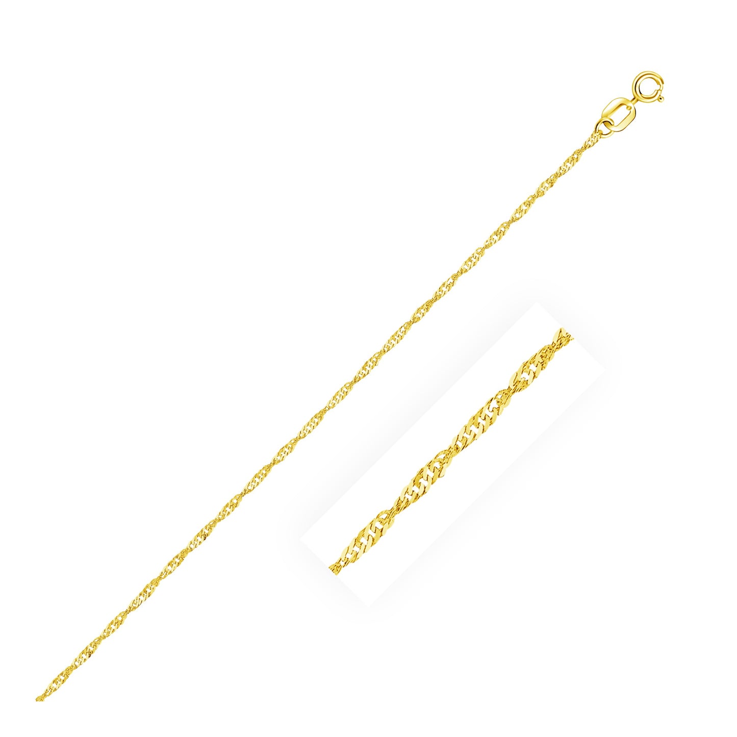 10k Yellow Gold Singapore Chain (1.10 mm)