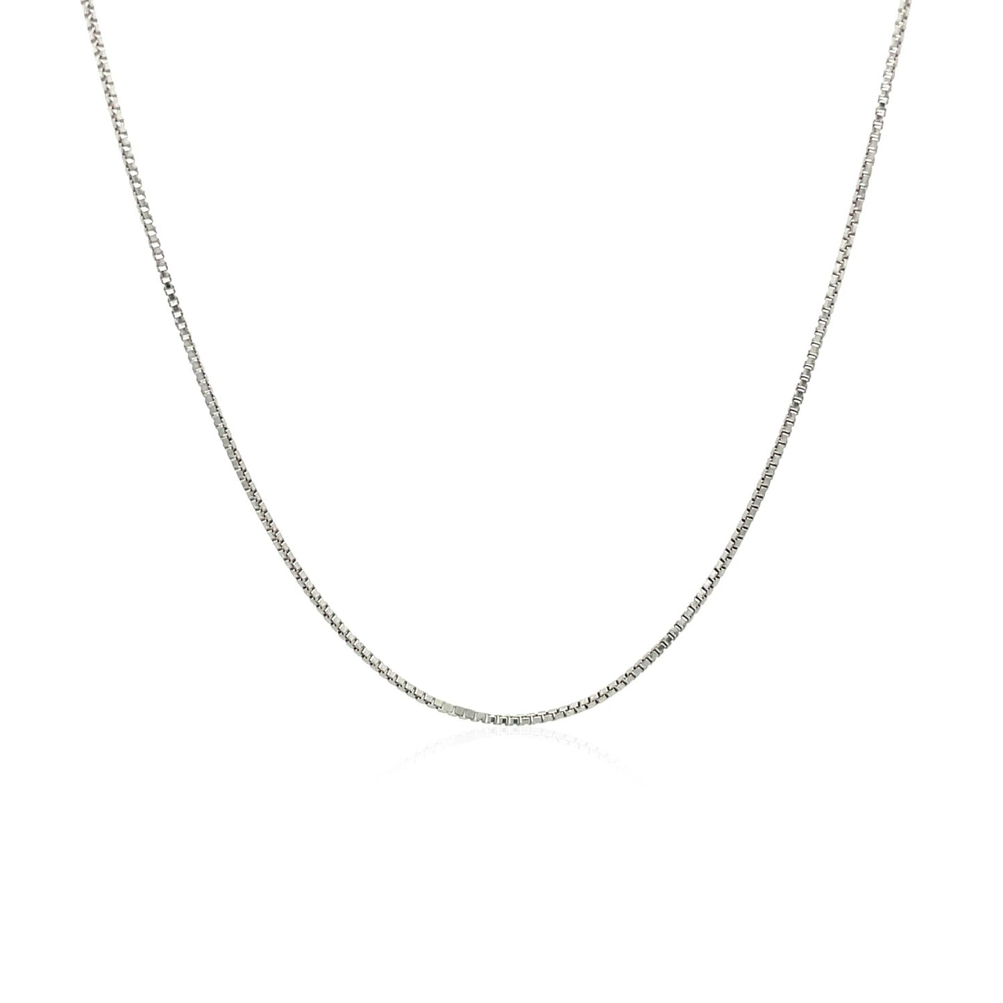 Sterling Silver Rhodium Plated Box Chain (0.70 mm)