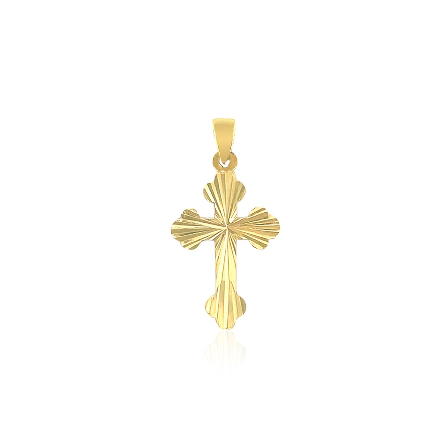 14k Tri Color Gold Cross Pendant