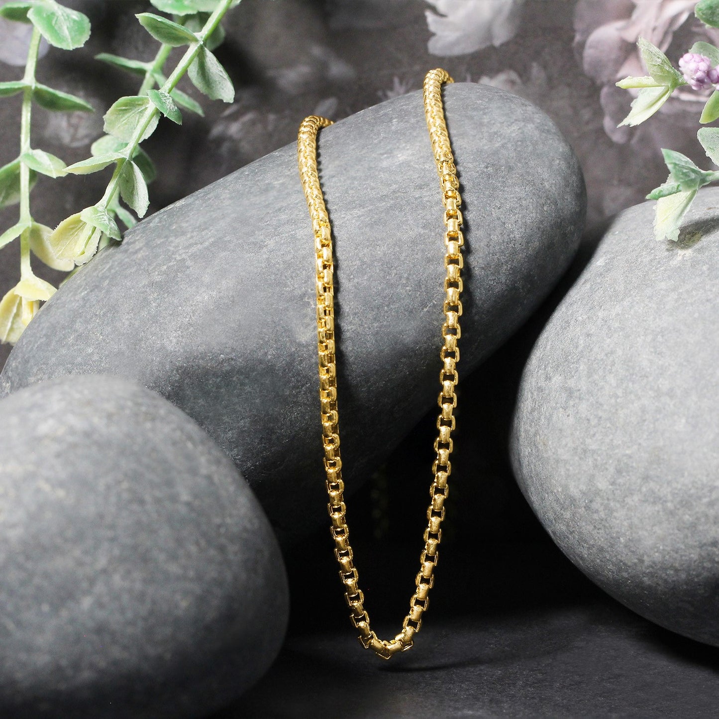 14k Yellow Gold Round Box Chain (2.5 mm)