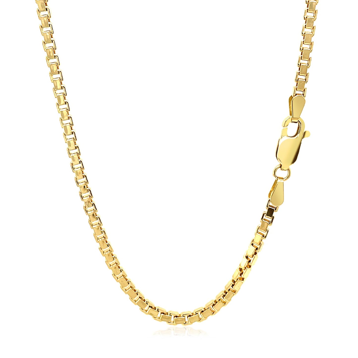 14k Yellow Gold Semi Solid Box Chain (2.5 mm)