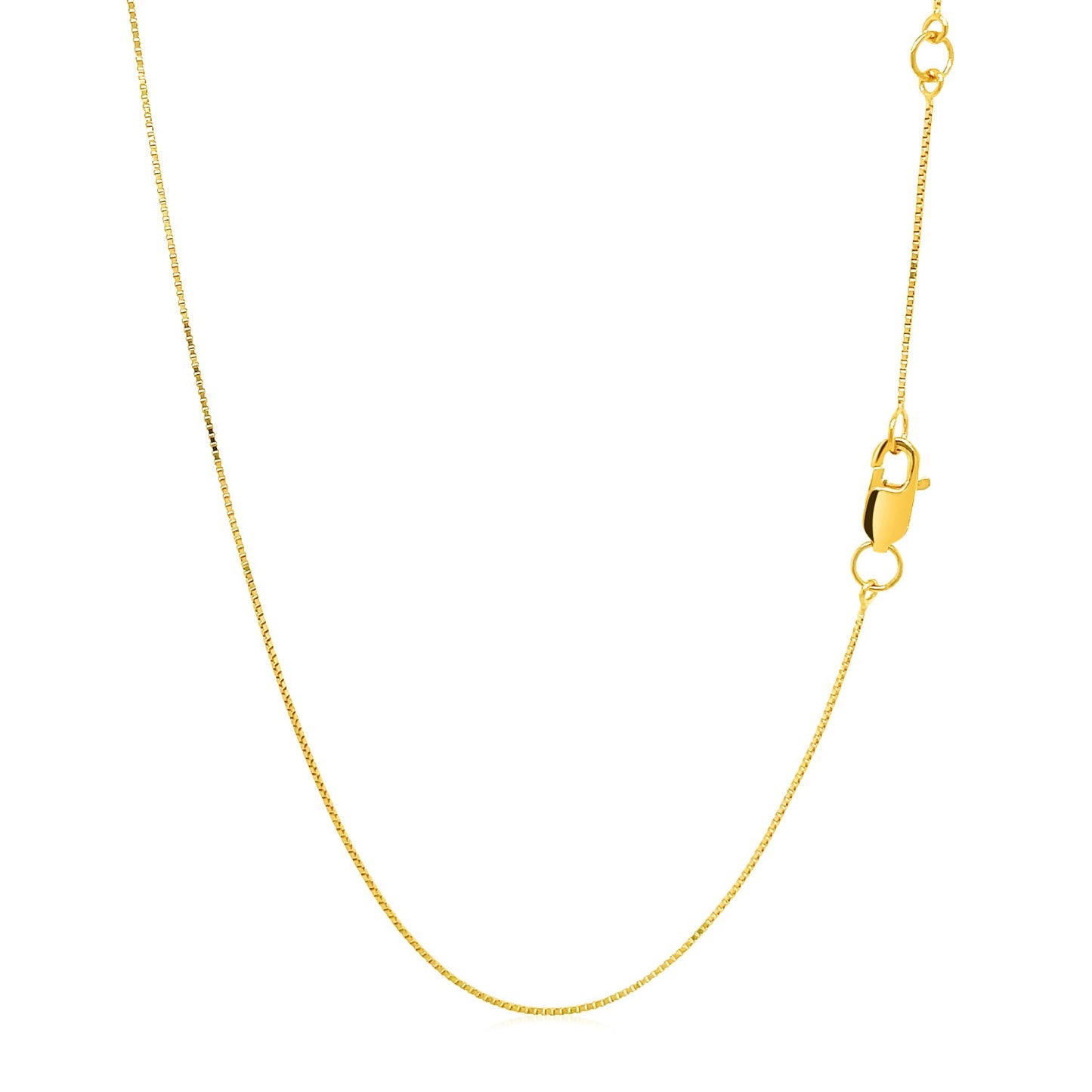 Double Extendable Box Chain in 14k Yellow Gold (0.51 mm)