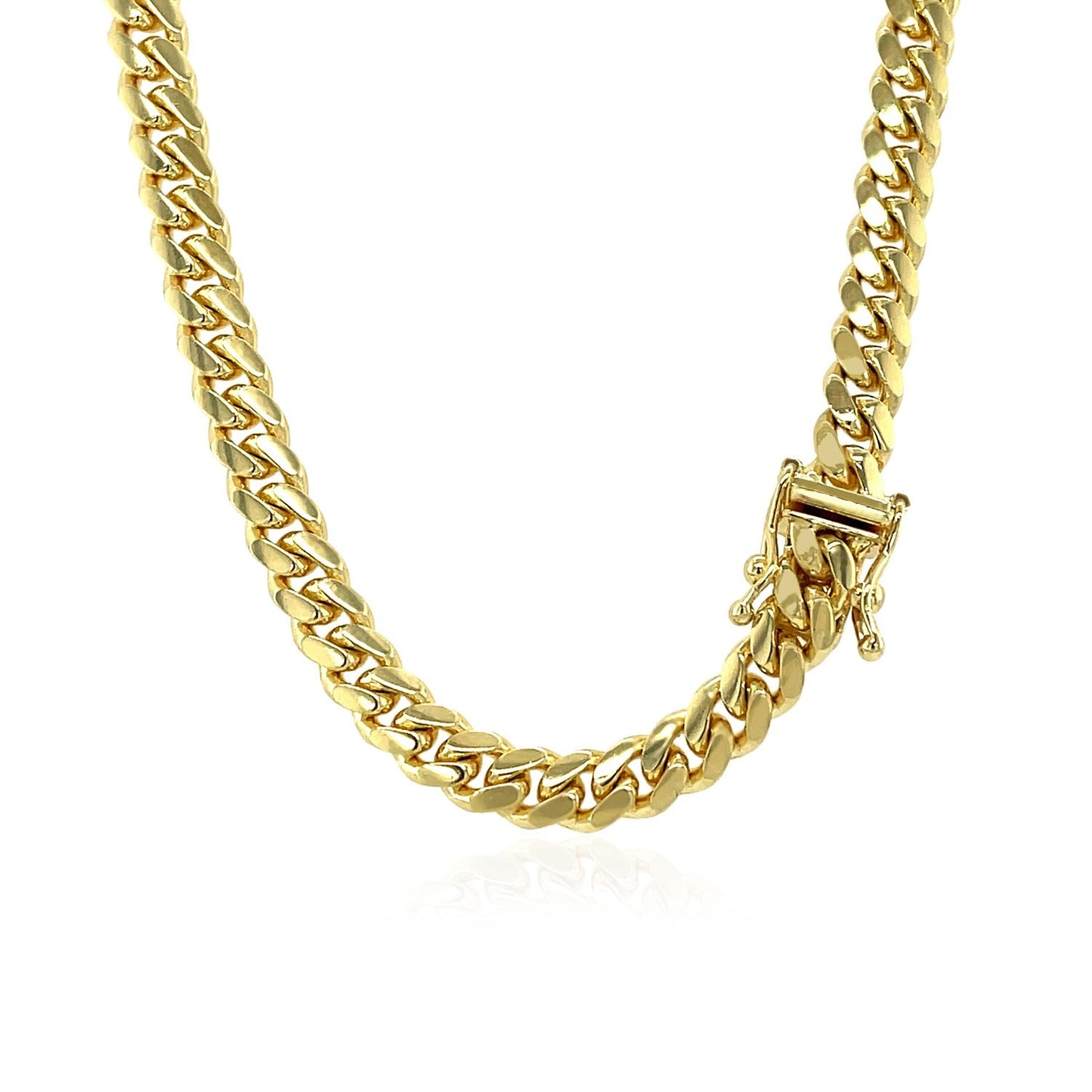 10k Yellow Gold Classic Miami Cuban Solid Chain (4.90 mm)