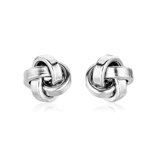 Sterling Silver Polished Love Knot Earrings(10mm)