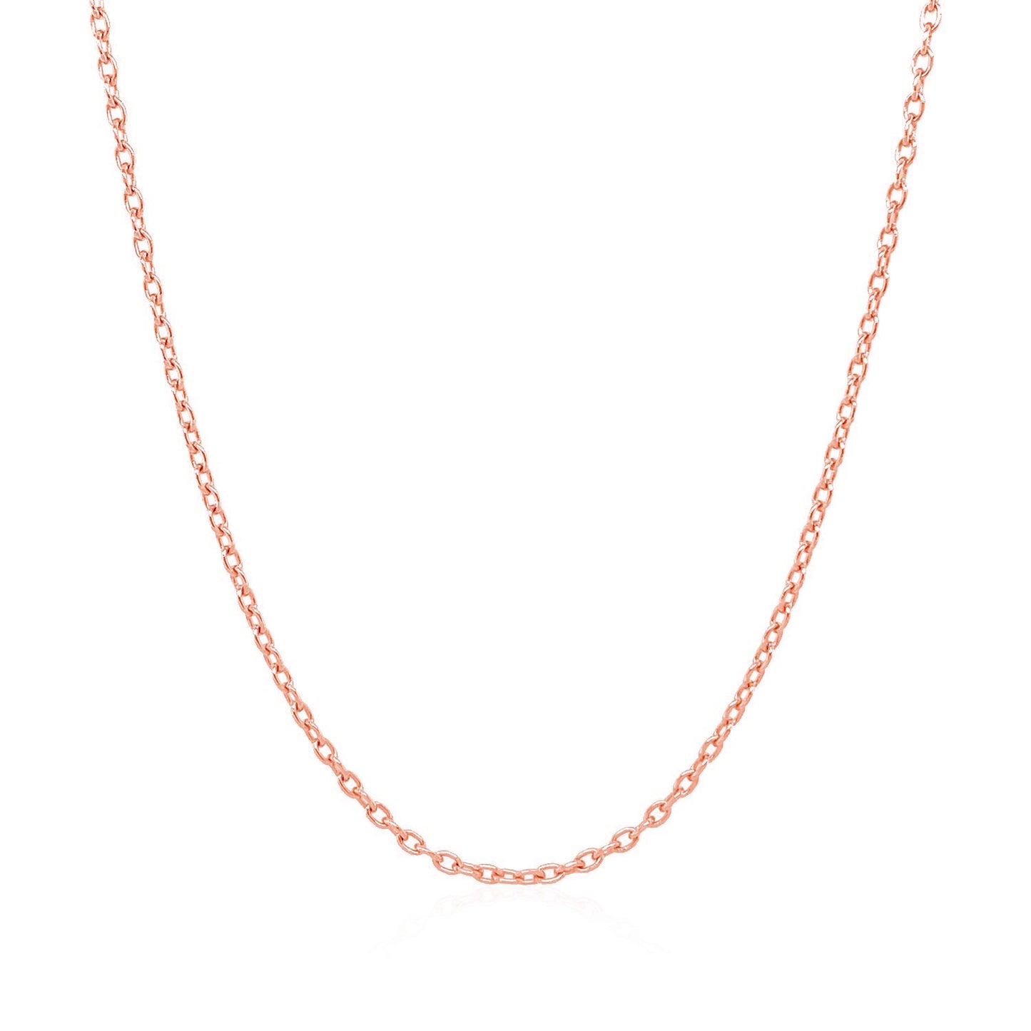 14k Rose Gold Round Cable Link Chain (1.50 mm)