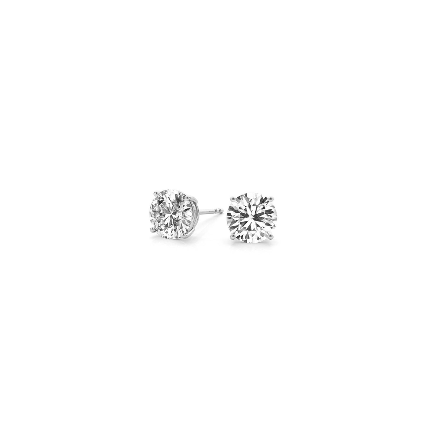 1 cttw Certified IGI Lab Grown Round Diamond Stud Earrings 14k White Gold (G/VS2)