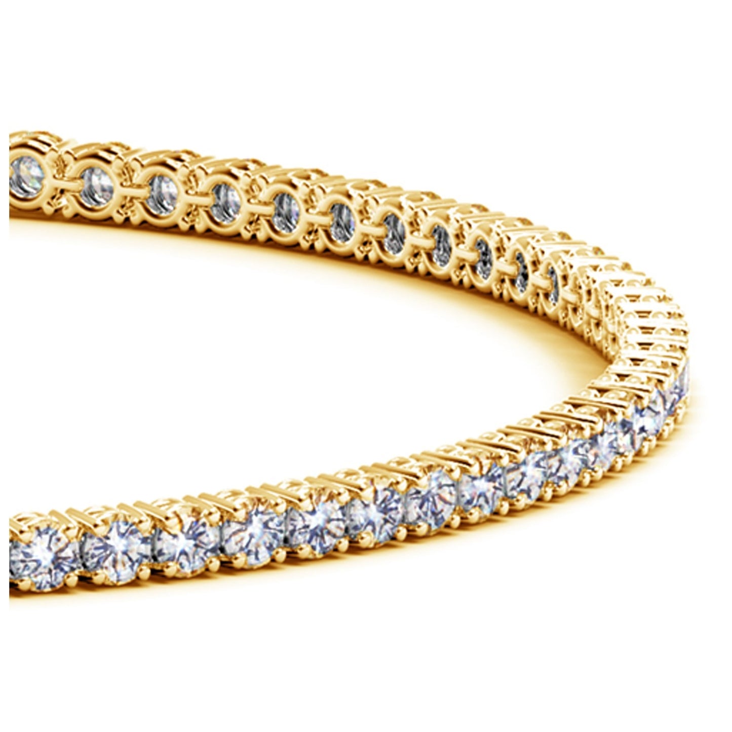 Lab Grown Round Diamond Tennis Bracelet in 14k Yellow Gold (2 cctw F/G  VS2/SI1)