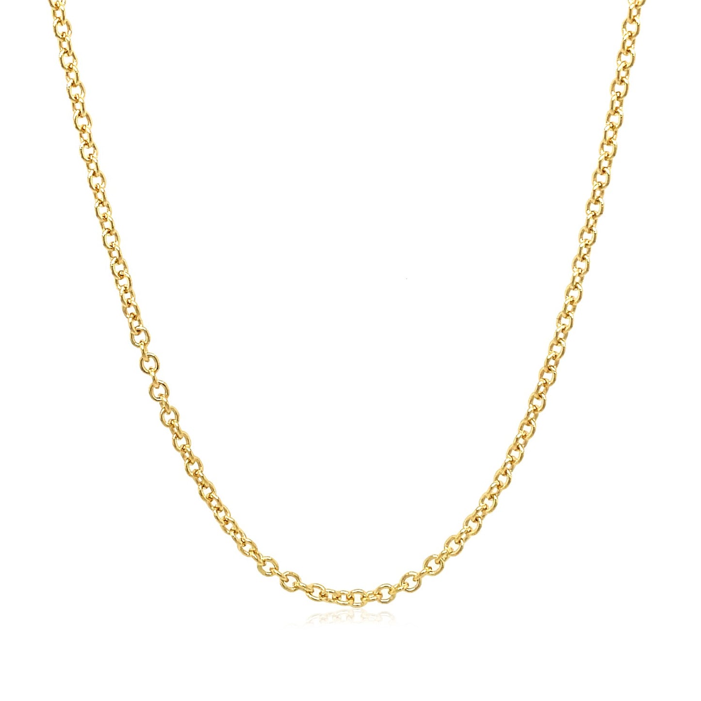 14k Yellow Gold Round Cable Link Chain (1.90 mm)